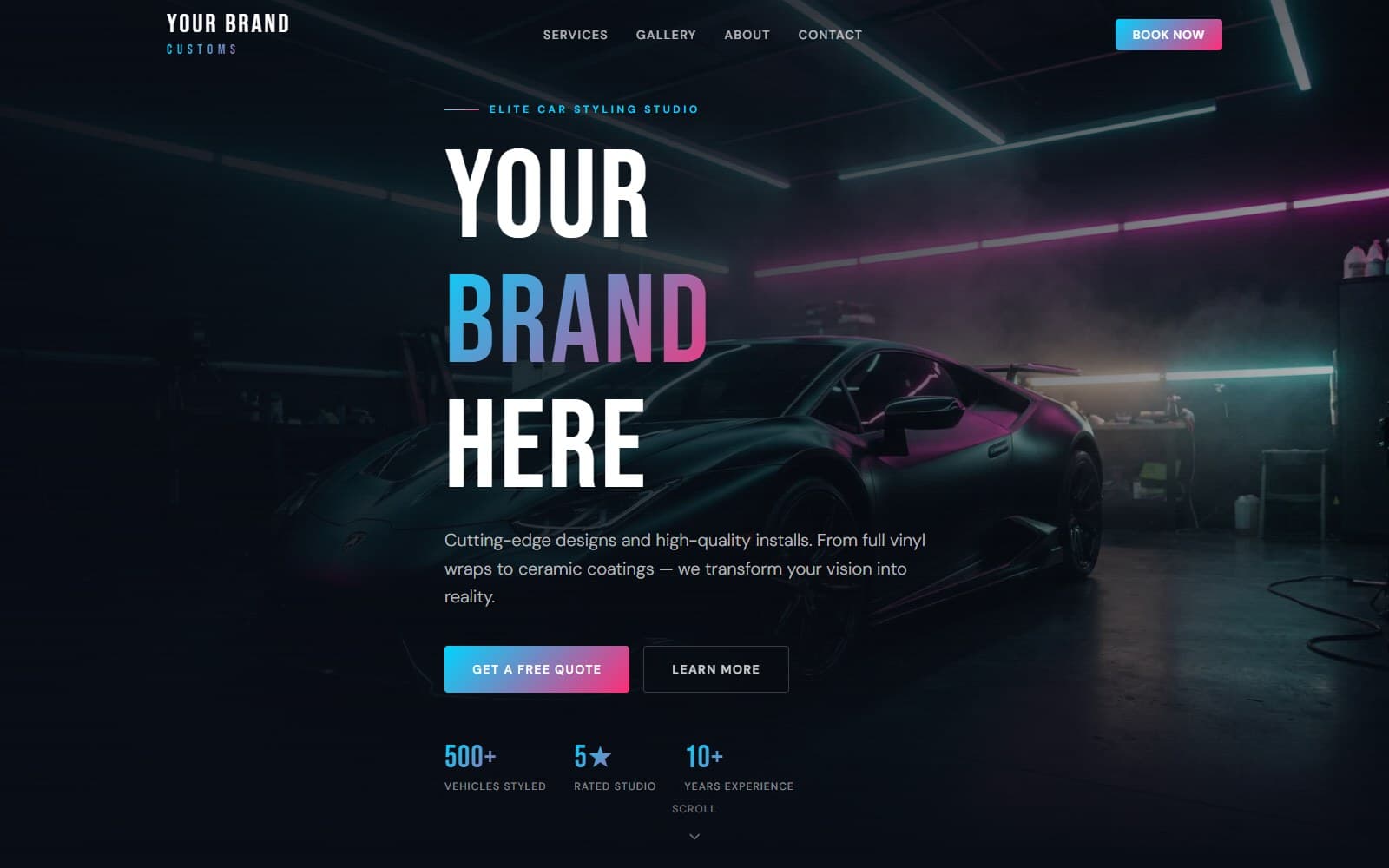 Elite Car Styling Studio — AUTO / DETAILING website showcase